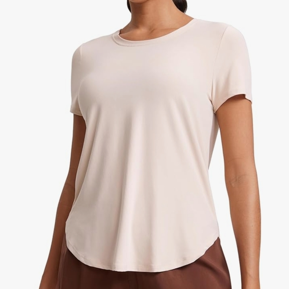 Nwt Large CRZ YOGA Cloudweight Workout Tops for Women Lightweight Athletic Short